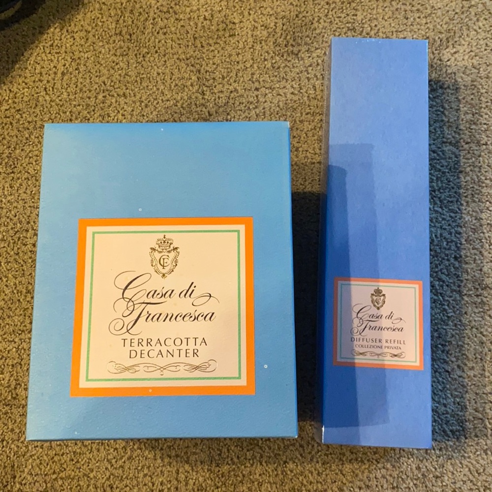 Terra-cotta decanter and diffuser refill